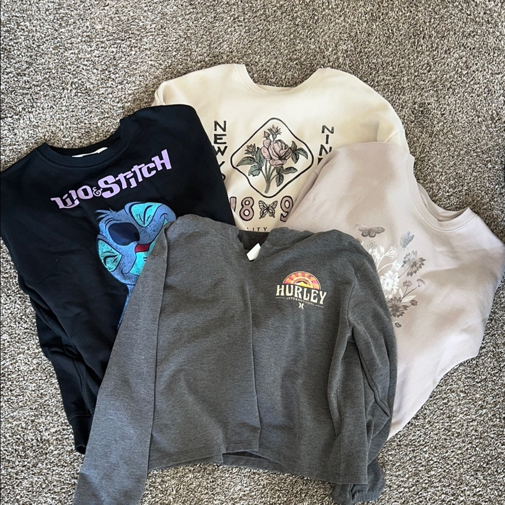 Hurley Gray Sweatshirt Casual Wear